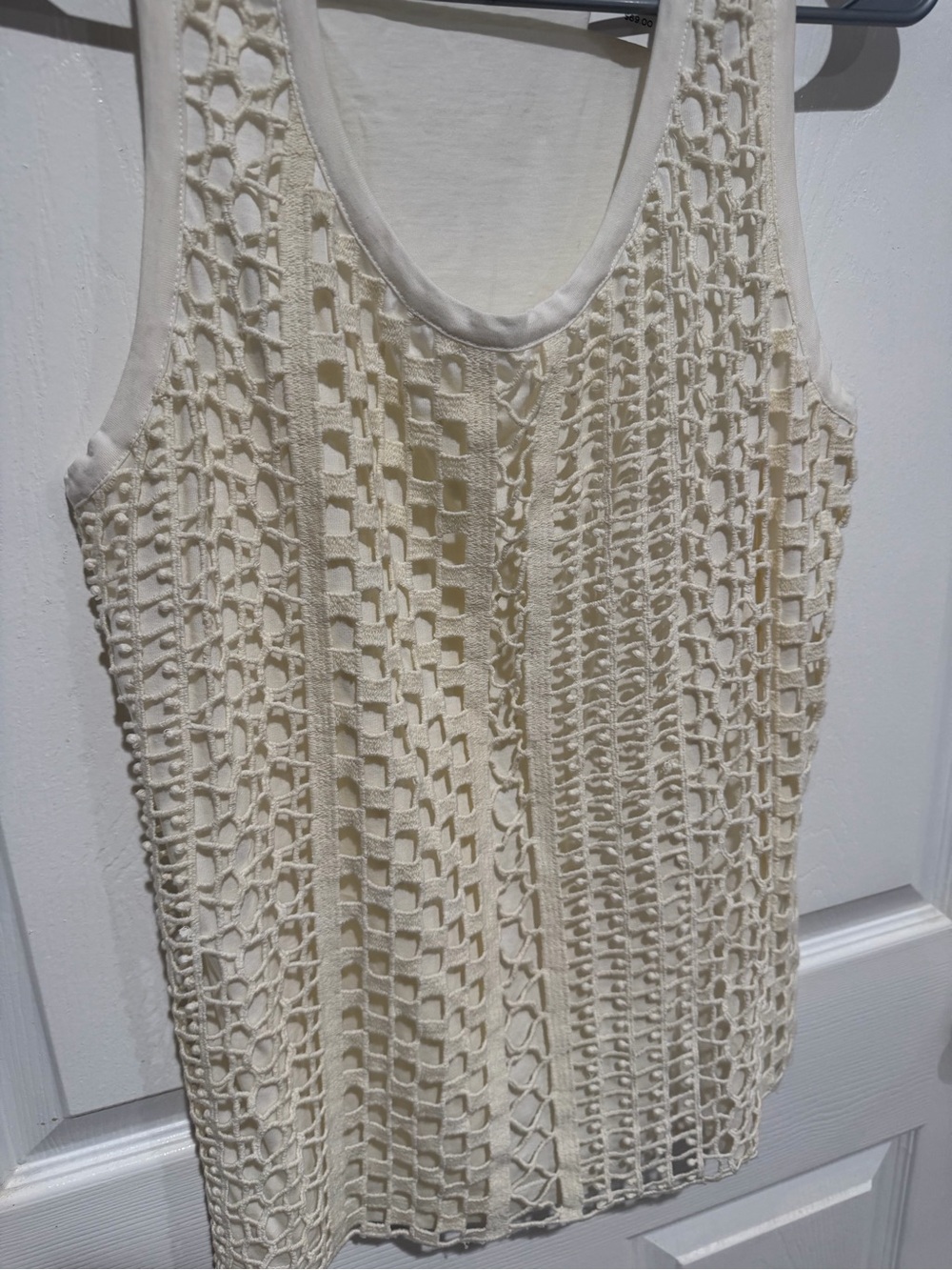 Chico's Cream Crochet Tank Top